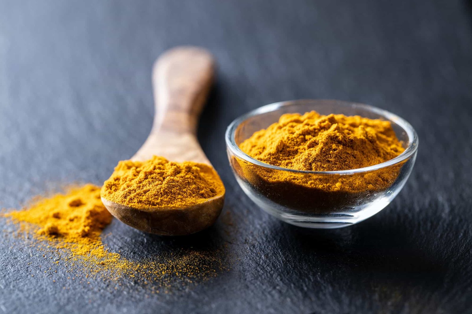 Indian turmeric powder. Turmeric spice. Ground turmeric