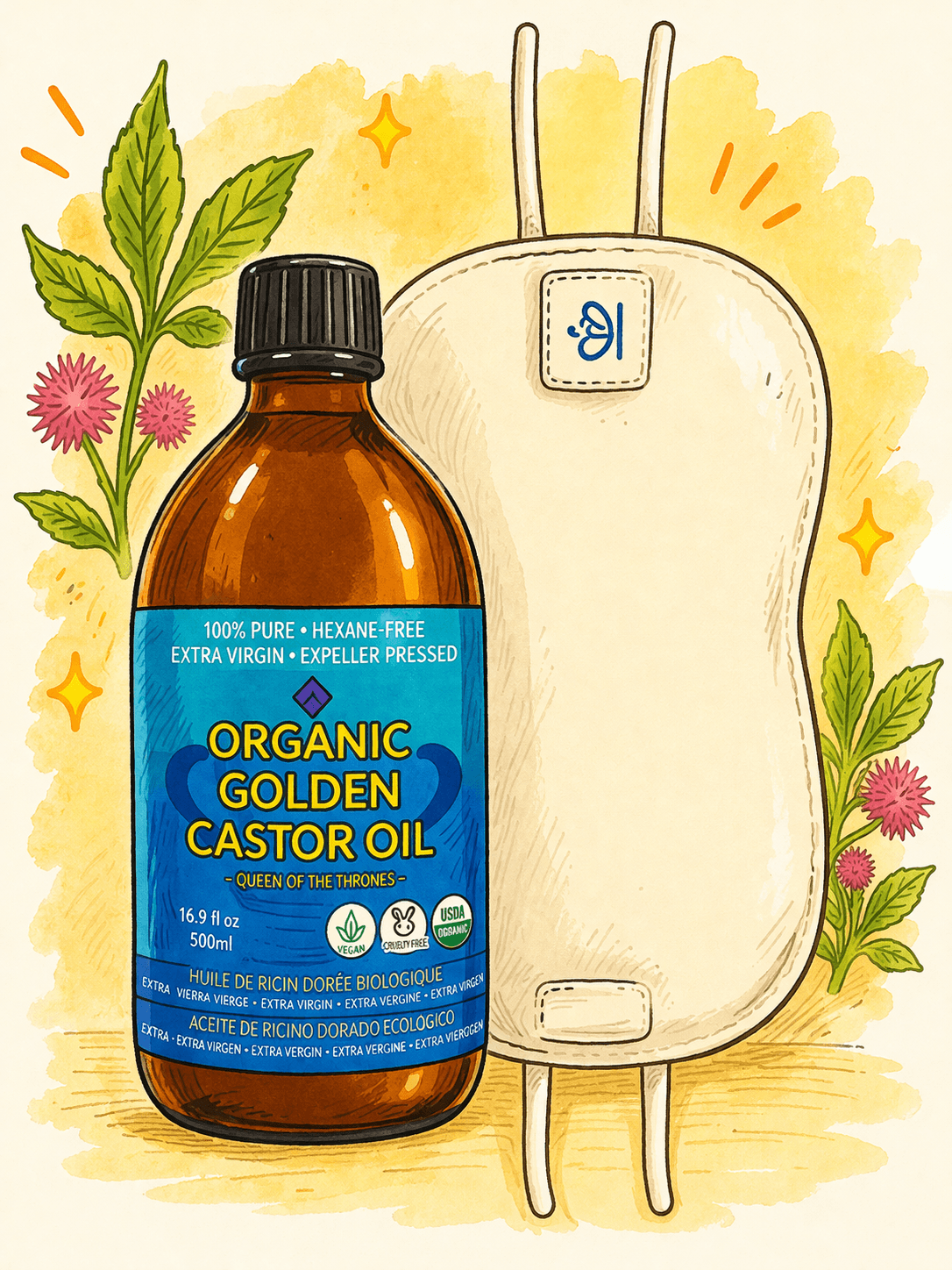 Castor Oil Pack Kit