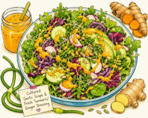 turmeric ginger salad dressing recipe cultured fermented