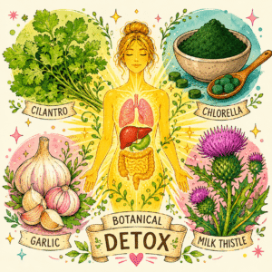 heavy metals body systems natural detox herbs watercolor